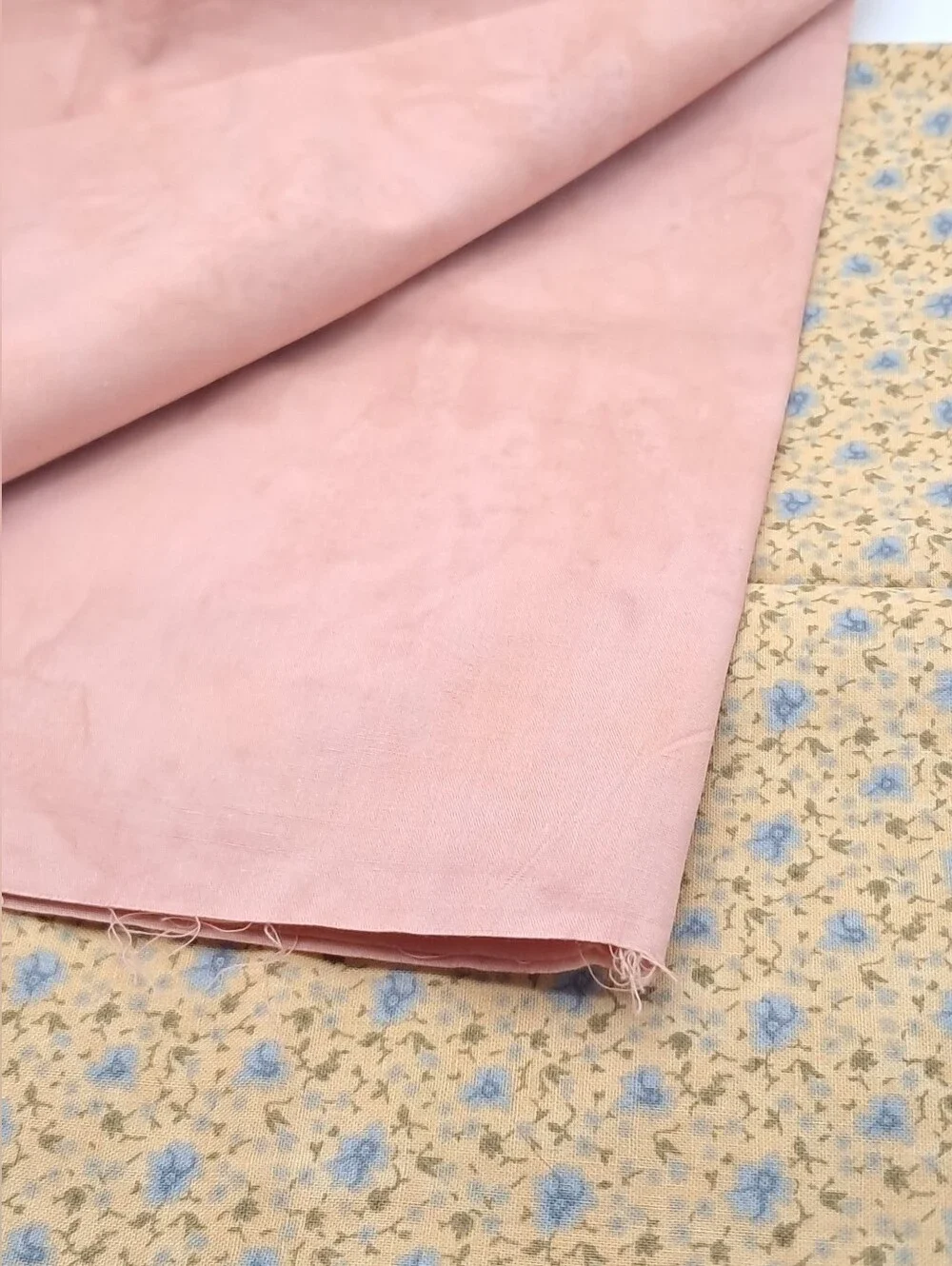 Bundle of Cotton Fabrics Floral & Leaf Prints Pink Yellow Sewing Quilting Crafts